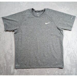 Nike Swim Dri Fit T Shirt Mens Size XL Gray Activewear Performance Training